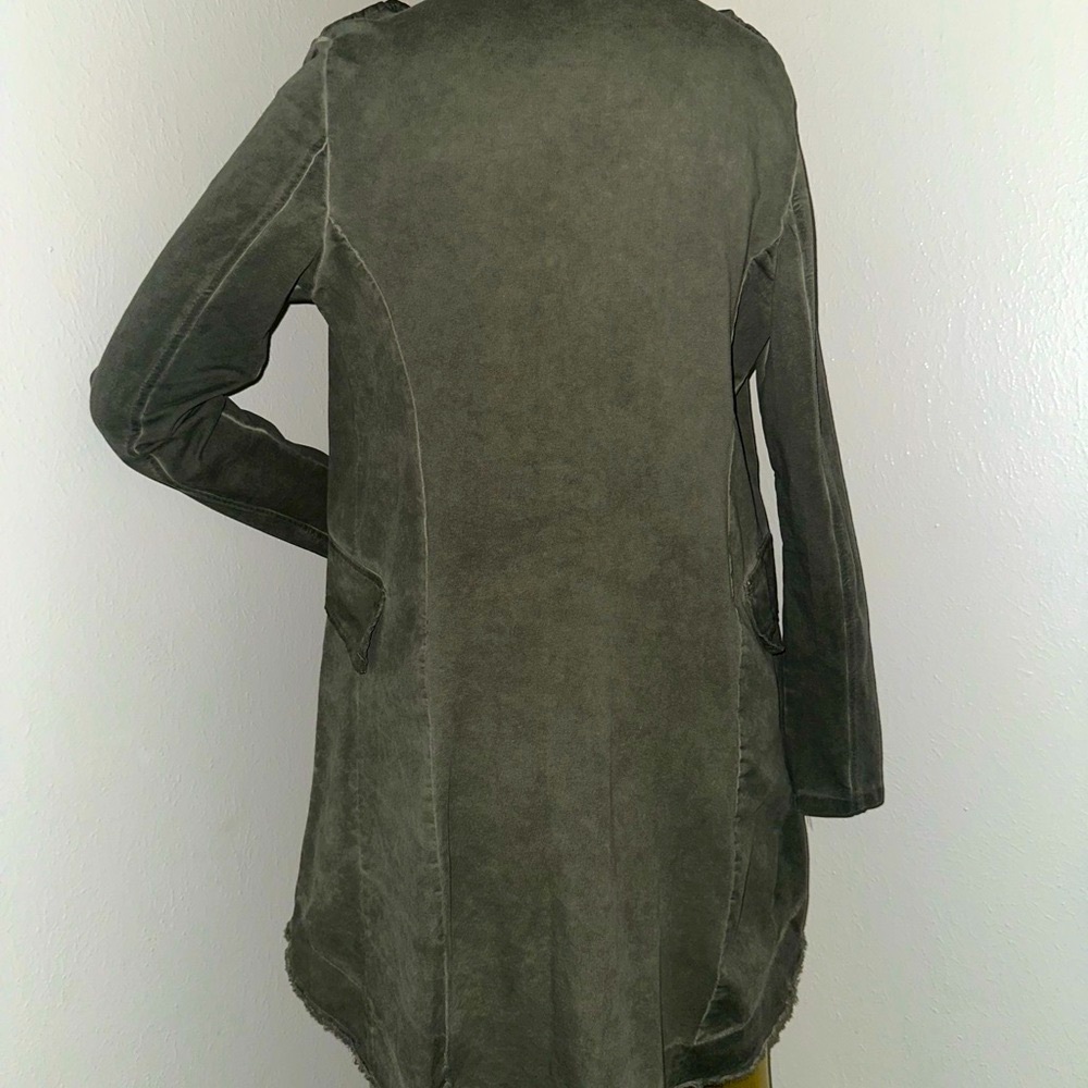 Nuny ROMA Olive Green Super Stretch Small Jacket Blazer Coat - Picture 9 of 13